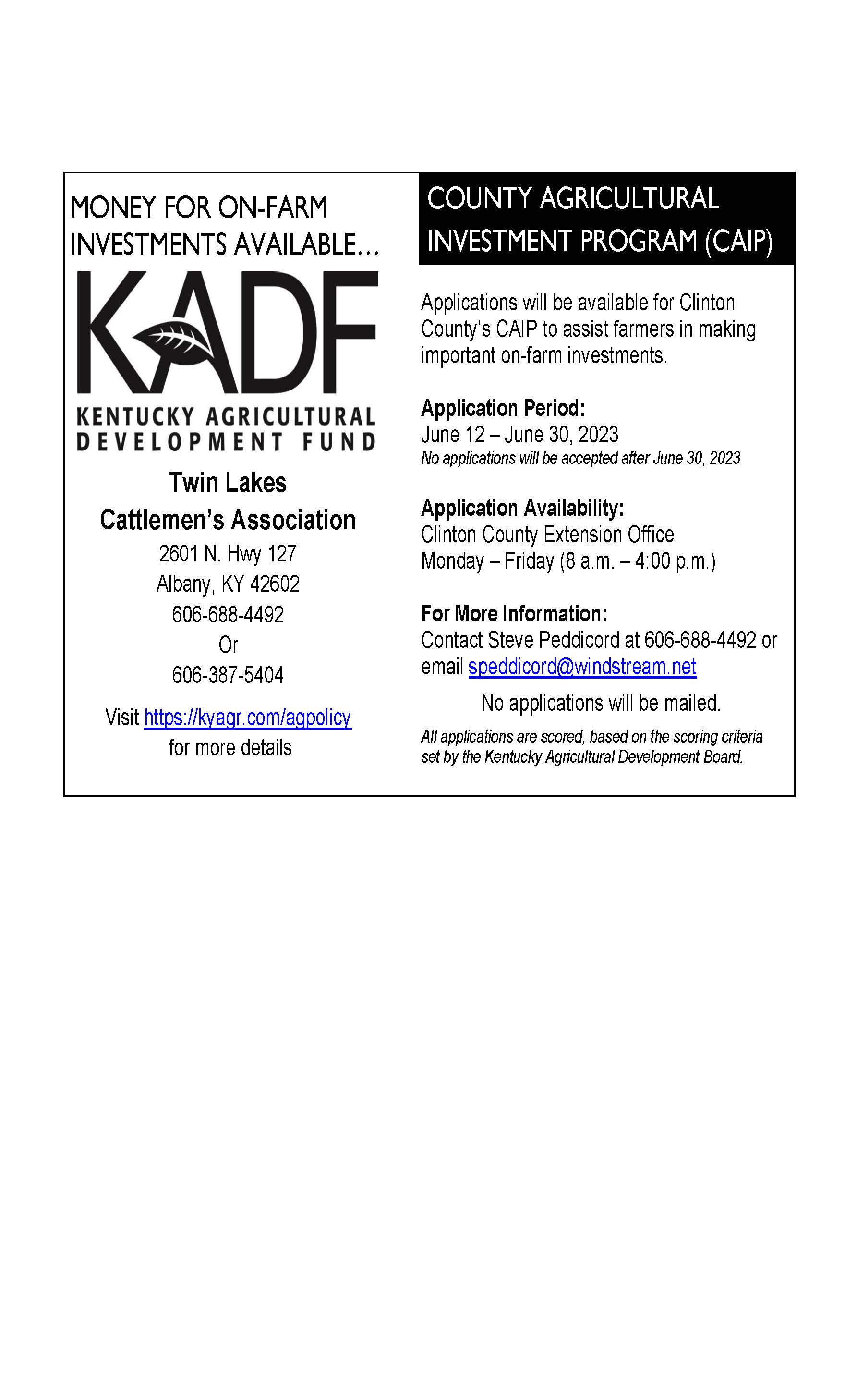 CAIP Sign-ups